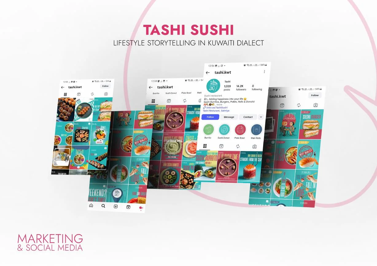Tashi Sushi Marketing & Social project by Qbit Studio