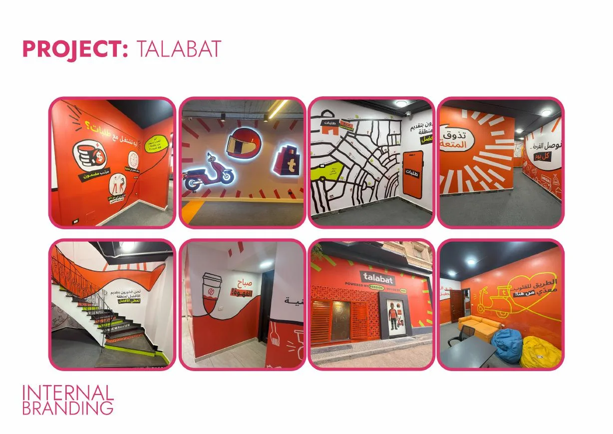 Talabat Internal Branding project by Qbit Studio