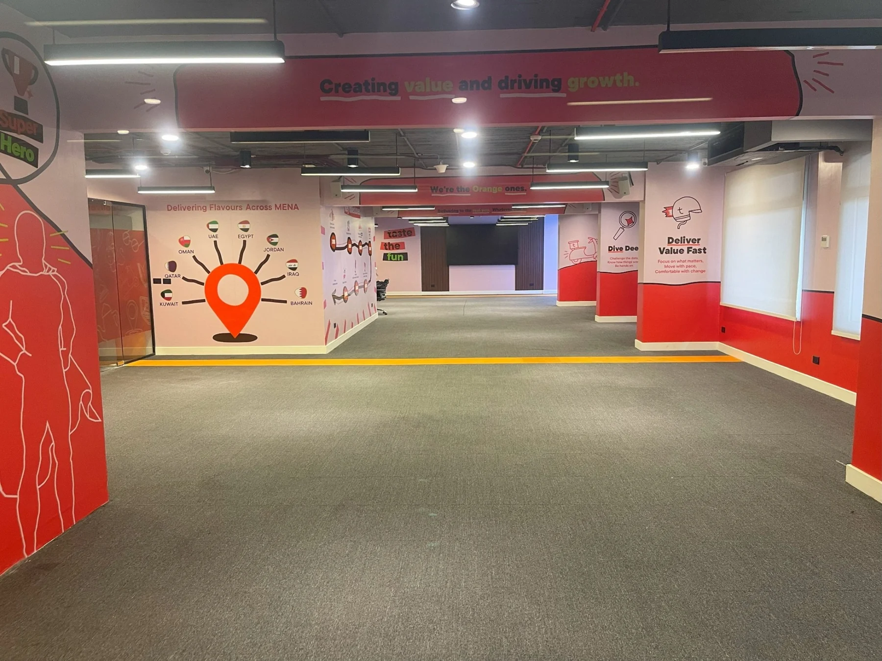 Talabat HQ internal branding project photo 8